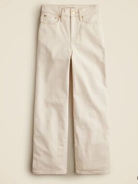 New J. CREW Slim Wide Leg Jean in Ecru sz 34